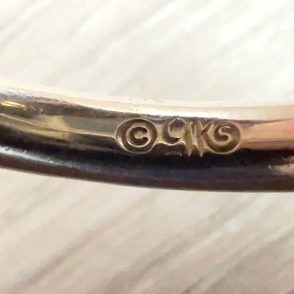 Vintage Designed Signed GK Sterling Silver Moonstone Cabochon Ring, Size 5.5